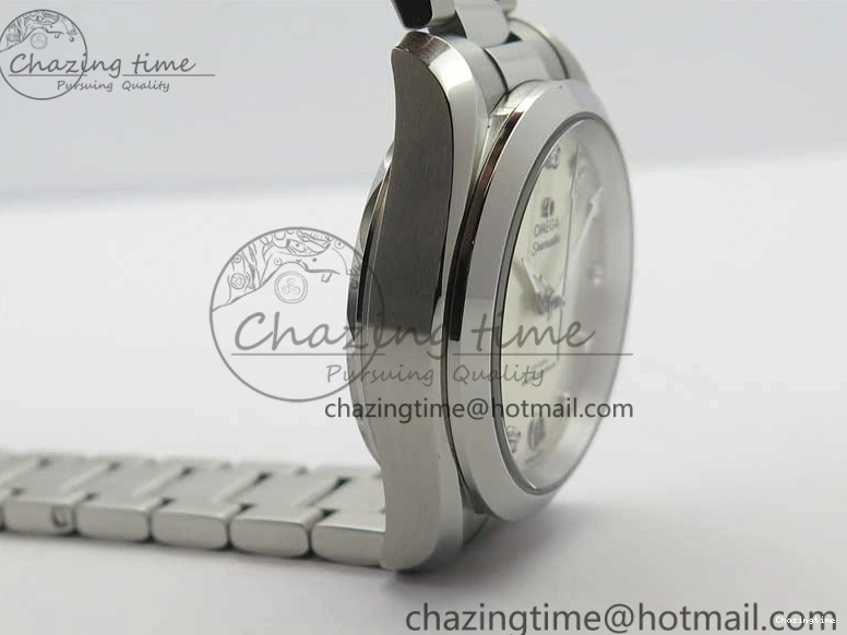 0321 SportInspired Aqua Terra 150M 34mm Ladies SS VSF 1:1 Best Edition Silver Dial Diamonds Markers on SS Bracelet A 7932